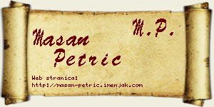 Mašan Petrić vizit kartica